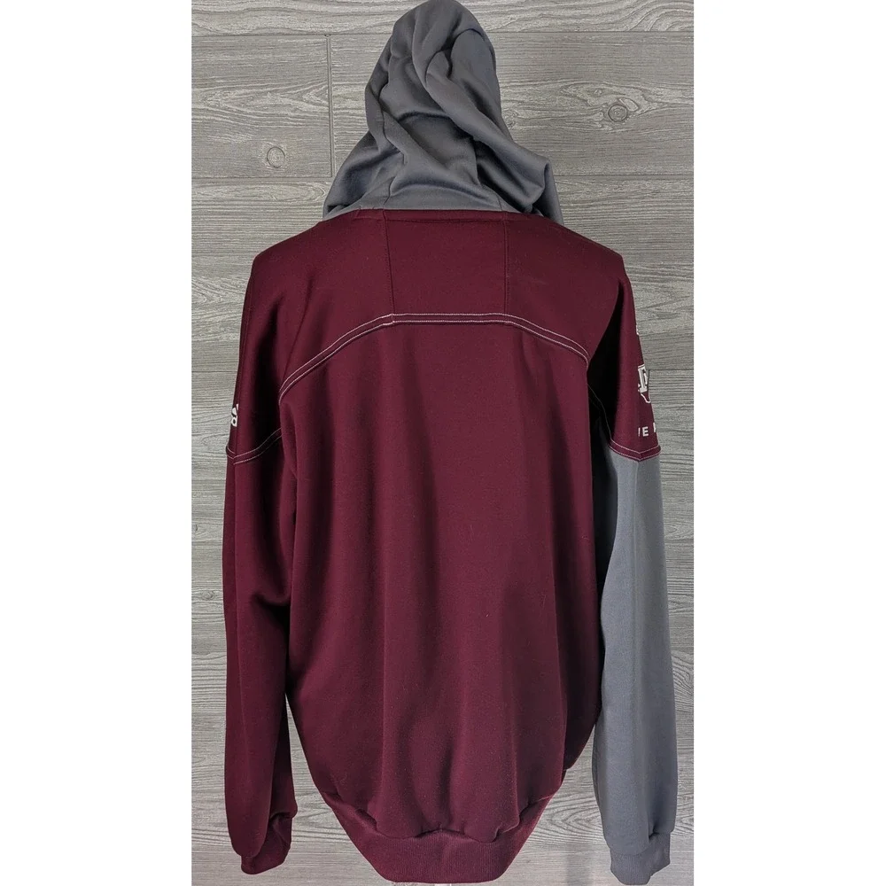 Adidas Texas A&M Aggies Aeroready Hoodie Mens Maroon Grey Size Large